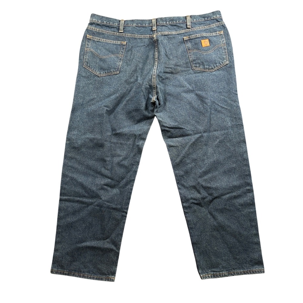 Carhartt Jeans Mens 46x29 (Tag 46x30) Blue Relaxed Fit Workwear Denim B460-DVB